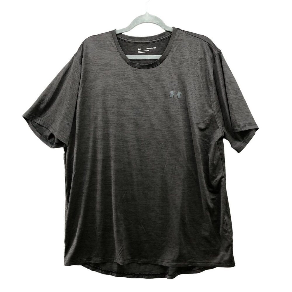 Under Armour UA Active T Shirt Mens 2XL Dark Gray Crewneck Loose Short Sleeve